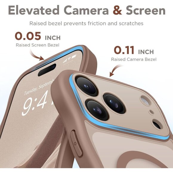 Women Clear Brown Iphone 17 Pro Max Case Full Camera Protection Mag Safe - Picture 7 of 9
